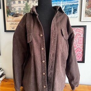 Wool Workshirt Jacket in Dark Brown